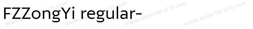 FZZongYi regular字体转换